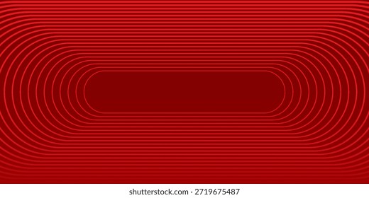 Fundo abstrato vermelho com linhas geométricas brilhantes. Arte moderna brilhante curva vermelha