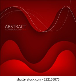 Red abstract background gradient color tone curve line for text and message design
