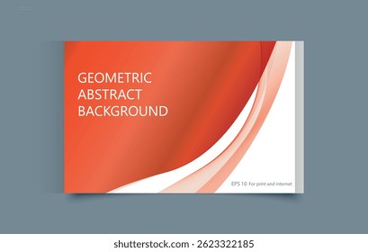 Red Abstract Background with Gradient Light Lines and Curved Shapes. Stylish red abstract background with smooth gradient curves and light stripes. Ideal for business, presentation, or digital use