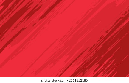 Red abstract background. Grunge brush strokes. Vector illustration.