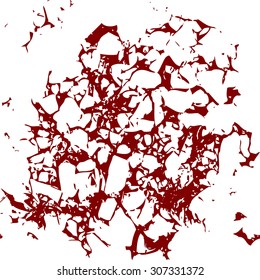 Red Abstract Background With Grunge, Illustration 

