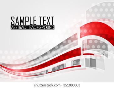 Red abstract background illustration. Template for business card or banner 