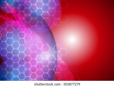 Red abstract background illustration. Template for business card or banner.