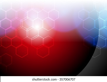 Red abstract background illustration. Template for business card or banner.