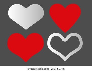 Red abstract background with love element