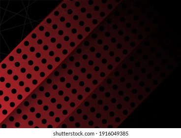 Red abstract background, modern design, geometric shape, business and technology