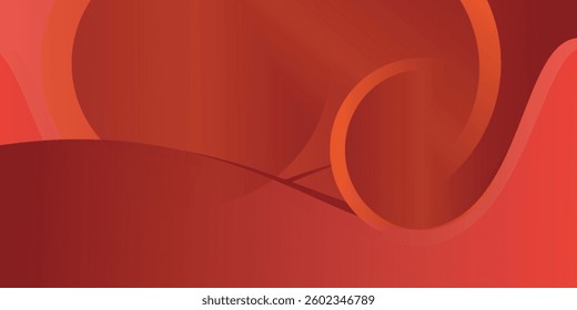 Red abstract background. Modern dynamic shapes composition.