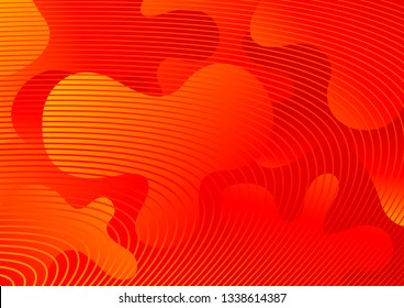 Red abstract background with modern liquid elements - creative decoration