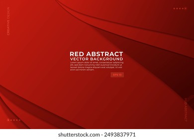 Fondo Abstractas rojo con estilo de corte de papel 