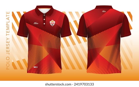 roter abstrakter Hintergrund und Muster für Polojersey-Sportdesign