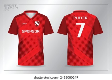 red abstract background and pattern for sport jersey mockup template
