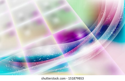 red abstract background and perspective squares