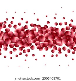 Red abstract background. Photo frame made of colorful balloons. Design element.