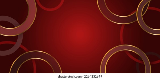 Red abstract background with round shapes. Backgrounds for postcards and banners, for advertising and business, posters, websites and covers, vector illustration for graphic design