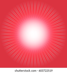 Red abstract background with star burst concept