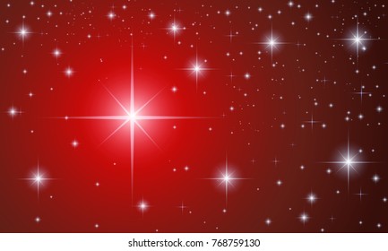 red, abstract background with stars