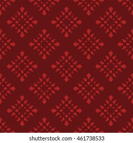 Red abstract background, striped textured geometric seamless pattern