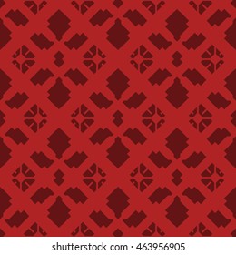 Red abstract background, striped textured geometric seamless pattern