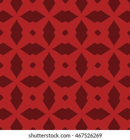 Red abstract background, striped textured geometric seamless pattern