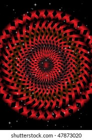 Red abstract background swirl