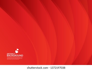 Red Abstract background, texture design, vector illutration, valentines or wedding background, cover, flyer, advertisement, Horizontal paper