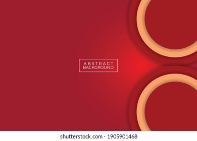 Red abstract background and two circles on the edges. Great vectors for banners, flyers, web, computers, smartphones, social media etc.