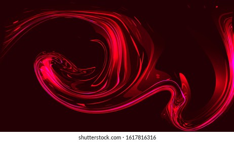 Red abstract background of various lines and stripes of waves of splashes and bursts of energy sparkling magical electric. Texture. Vector illustration.