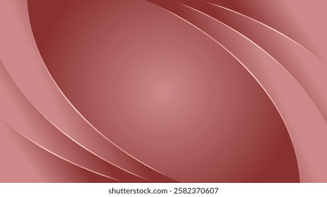 Red abstract background vector design. Pink background with curved ribbon decoration. Suit for banner, backdrop, poster, brochure, web design, award, certificate, presentation, business card, etc
