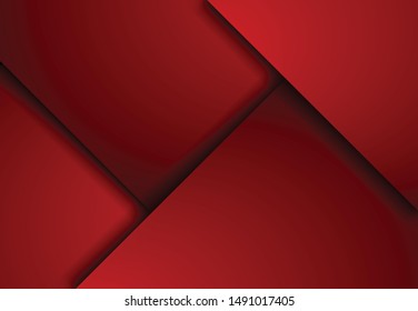 Red abstract background vector with geometric design. Vector illustration for business presentation
