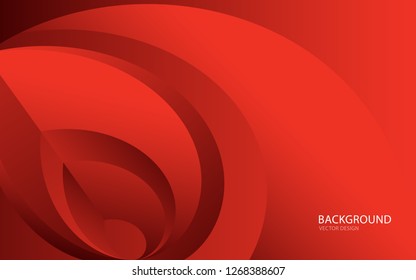 Red abstract background vector illustration. wall. web banner. cover. card. texture. wallpaper. flyer. brochure. annual report. curve vector concept template