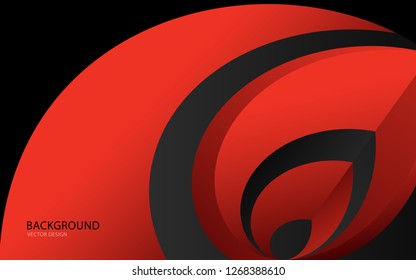 Red abstract background vector illustration. wall. web banner. cover. card. texture. wallpaper. flyer. brochure. annual report. curve vector concept template