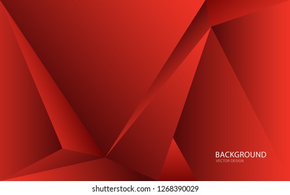 Red abstract background vector illustration. wall. web banner. cover. card. texture. wallpaper. flyer. brochure. annual report. polygonal vector concept template