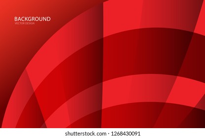 Red abstract background vector illustration. wall. web banner. cover. card. texture. wallpaper. flyer. brochure. annual report. curve vector concept template