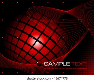 Red abstract background - vector illustration