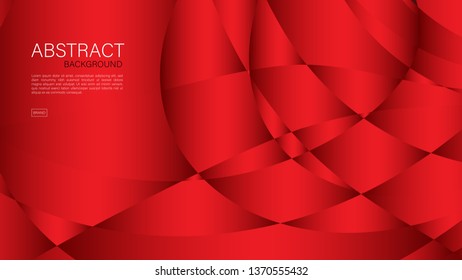 Red abstract background, wave, Geometric vector, graphic, Minimal Texture, cover design, flyer template, banner, web page, book cover, advertisement, printing template, decoration wallpaper.