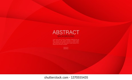 Red abstract background, wave, Geometric vector, graphic, Minimal Texture, cover design, flyer template, banner, web page, book cover, advertisement, printing template, decoration wallpaper.