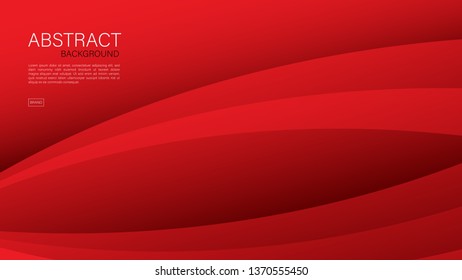 Red abstract background, wave, Geometric vector, graphic, Minimal Texture, cover design, flyer template, banner, web page, book cover, advertisement, printing template, decoration wallpaper.