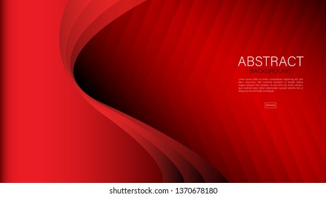 Red abstract background, wave, Geometric vector, graphic, Minimal Texture, cover design, flyer template, banner, web page, book cover, advertisement, printing template, decoration wallpaper.