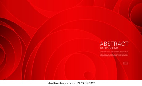 Red abstract background, wave, Geometric vector, graphic, Minimal Texture, cover design, flyer template, banner, web page, book cover, advertisement, printing template, decoration wallpaper.