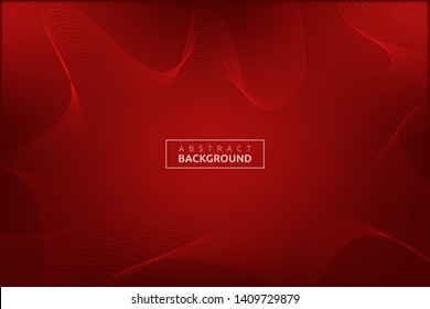 Red Abstract Background, Red Wave Background - Vector