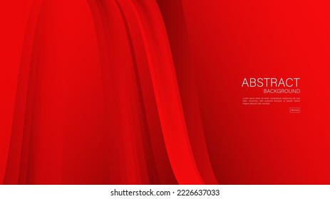 Red abstract background, wave vector, Geometric vector, Minimal Texture, web background, red cover background design, flyer template, banner, book cover, wall decoration wallpaper. vector eps10