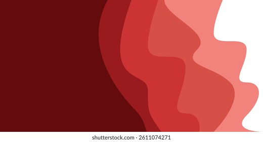 red abstract background, wavy concept design. Vector illustration