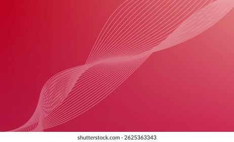 Fondo Abstractas rojo con líneas onduladas. Fondo abstracto rojo mínimo con líneas onduladas suaves y diseño degradado. Ideal para presentaciones, carteles, Anuncios y contenido digital.
