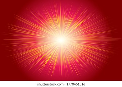 Fondo abstracto rojo, luz amarilla y blanca