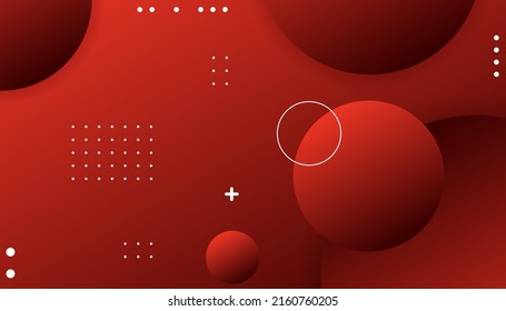 Red Abstract Backgrounds, Circle shapes composition. Dynamic rectangle shapes composition and elements. Modern and Creative Trend design in Eps10 vector illustration