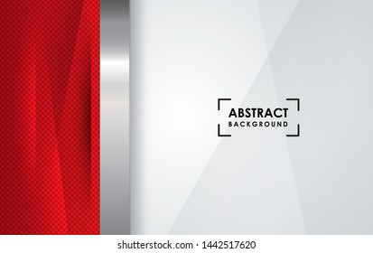Red abstract backgrund vector, modern corporate concept with silver effect.