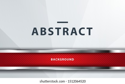 Red abstract backgrund vector, modern corporate concept with silver effect.