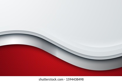 Red abstract backgrund vector, modern corporate concept with silver effect.