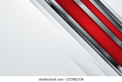 Vector de fondo rojo abstracto, concepto corporativo moderno con efecto plateado.