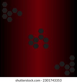 Red Abstract banner background with hexagonal effect